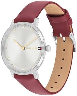 Tommy Hilfiger Womens Slim Quartz Watch  Leather Strap  Water Resistant 3 ATM  Sleek and Stylish Timepiece  Gift for Her  35mm