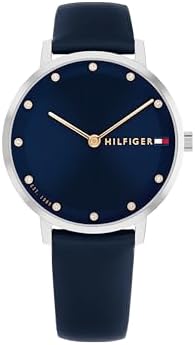 Tommy Hilfiger Womens Slim Quartz Watch  Leather Strap  Water Resistant 3 ATM  Sleek and Stylish Timepiece  Gift for Her  35mm