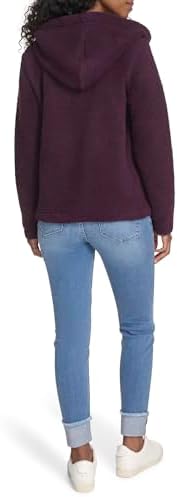 Tommy Hilfiger womens Zipper Hoodie Sherpa Fuzzy Jacket