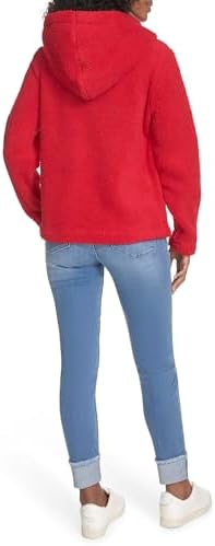 Tommy Hilfiger womens Zipper Hoodie Sherpa Fuzzy Jacket