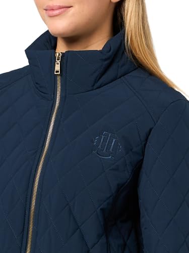 Tommy Hilfiger womens Brass Hardware Transitional Barn Jacket Quilted Coat
