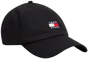 Tommy Jeans Mens Tommy Jeans Hats for Men   Cotton Logo Adjustable Baseball Cap