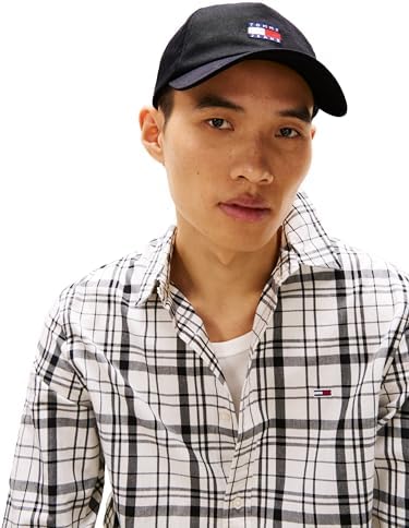 Tommy Jeans Mens Tommy Jeans Hats for Men   Cotton Logo Adjustable Baseball Cap