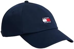 Tommy Jeans Mens Tommy Jeans Hats for Men   Cotton Logo Adjustable Baseball Cap