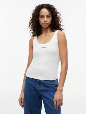 Talla M - Tommy Jeans Slim Fit Rib Knit Tank Top