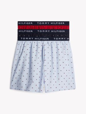 Talla M- Tommy Logo Woven Boxer 3 Pack