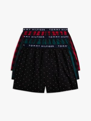 Talla S-Tommy Logo Woven Boxer 3 Pack