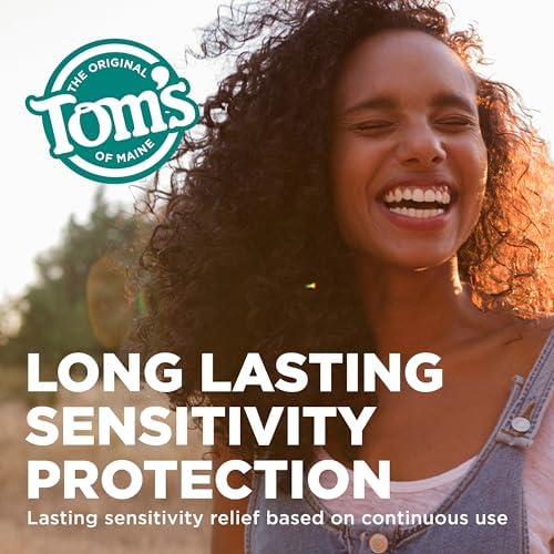 Toms of Maine Fluoride Free Rapid Relief Sensitive Toothpaste  Fresh Mint  4 oz  3 Pack  Packaging May Vary 