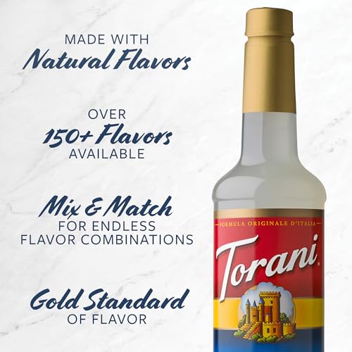 Torani Variety Pack Caramel  French Vanilla  Vanilla & Hazelnut  25 4 Ounces  Pack of 4