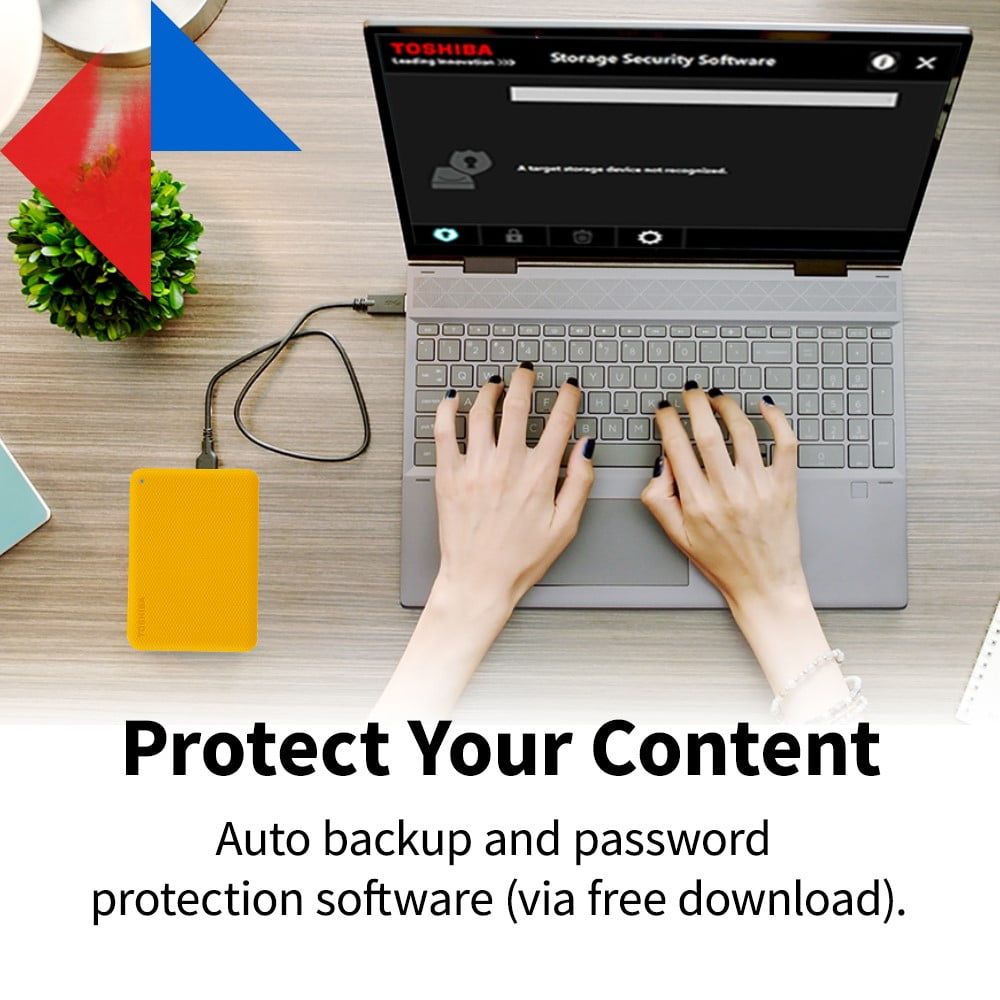 Toshiba Canvio Advance Plus Portable External Hard Drive 2TB   Honey