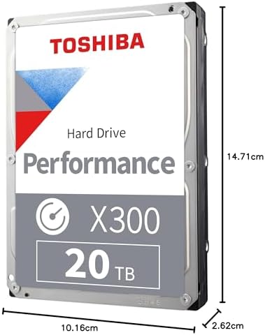 Toshiba X300 12TB Performance & Gaming 3 5 Inch Internal Hard Drive   CMR SATA 6 GB/s 7200 RPM 512 MB Cache   HDWR51CXZSTA