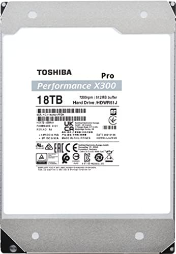 Toshiba X300 12TB Performance & Gaming 3 5 Inch Internal Hard Drive   CMR SATA 6 GB/s 7200 RPM 512 MB Cache   HDWR51CXZSTA