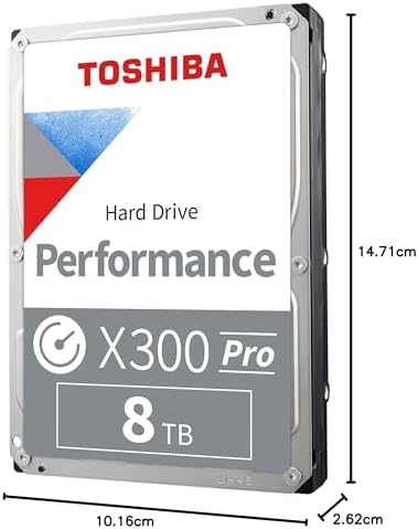 Toshiba X300 12TB Performance & Gaming 3 5 Inch Internal Hard Drive   CMR SATA 6 GB/s 7200 RPM 512 MB Cache   HDWR51CXZSTA