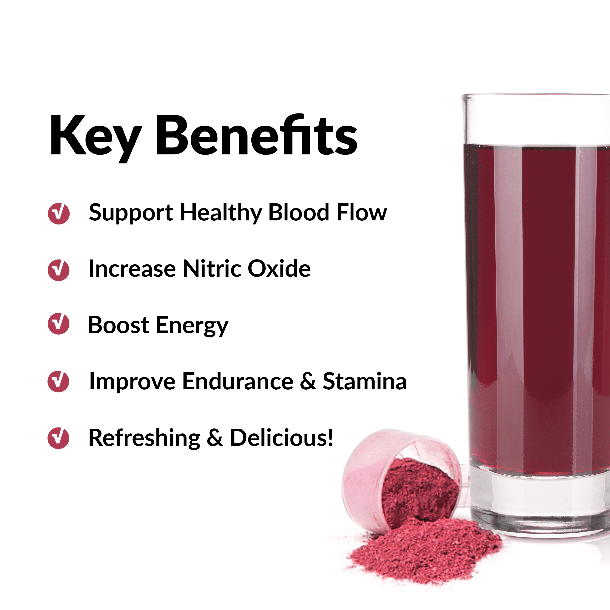 Total Beets , Suplemento de Mezcla de Jugo de Remolacha en Polvo, 30 Porciones, de Force Factor
