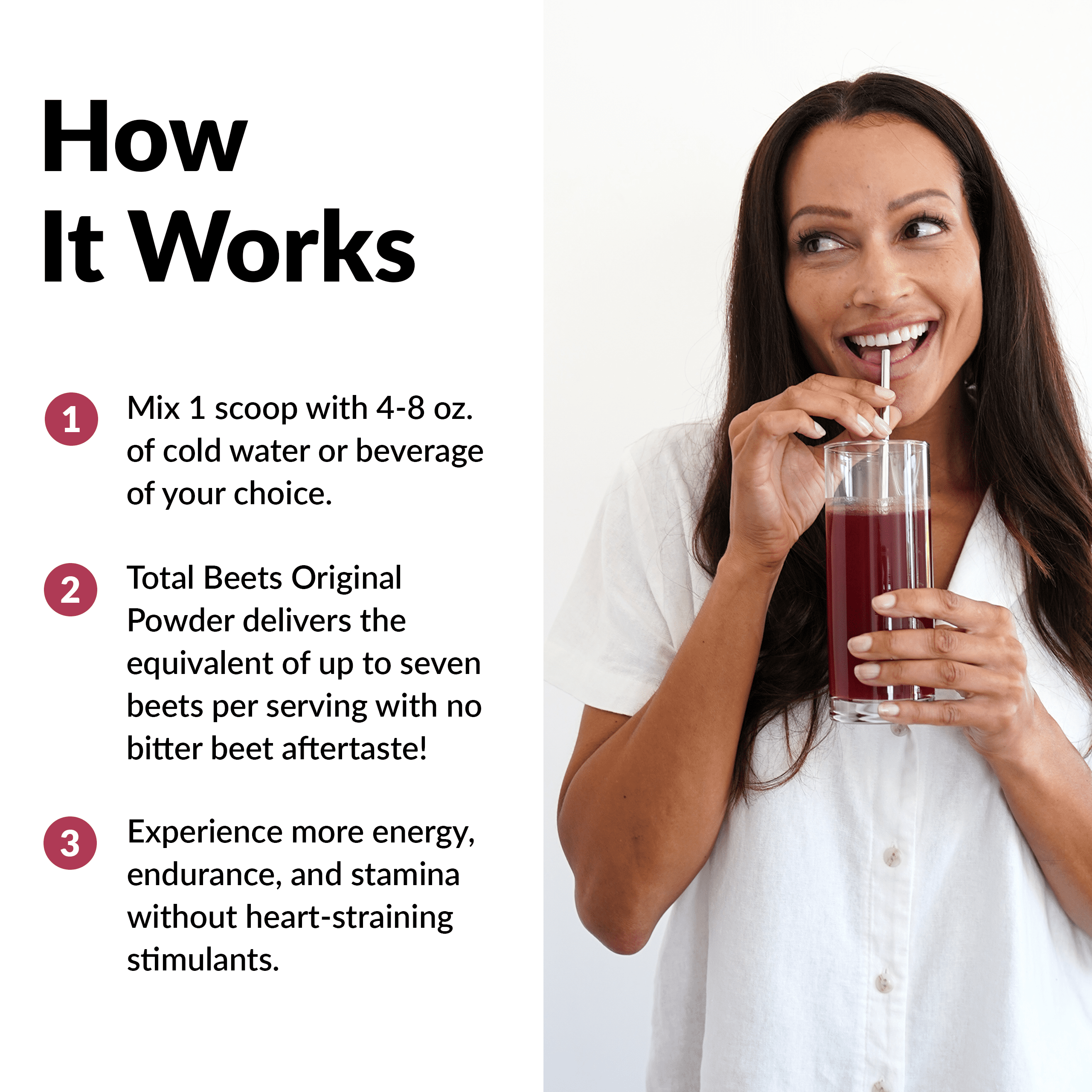Total Beets , Suplemento de Mezcla de Jugo de Remolacha en Polvo, 30 Porciones, de Force Factor