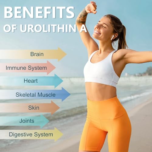 Totaria Urolitina Un suplemento de 1000 mg con NAD+, CoQ10, Resveratrol, Suplemento PQQ para hombres y mujeres, 120 cápsulas blandas para energía muscular, antioxidantes, alta biodisponibilidad