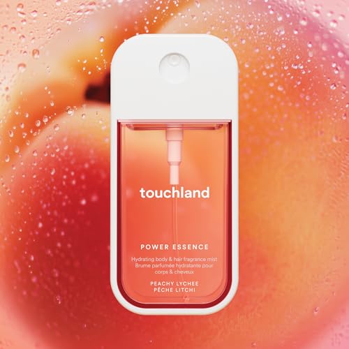 Touchland Hydrating Body & Hair Fragrance Mist  Peachy Lychee  2 FL  OZ  Travel Size Body Spray