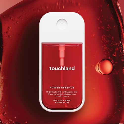 Touchland Hydrating Body & Hair Fragrance Mist  Golden Amber  2 FL  OZ  Travel Size Body Spray