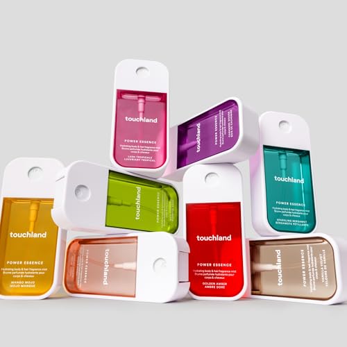 Touchland Hydrating Body & Hair Fragrance Mist  Golden Amber  2 FL  OZ  Travel Size Body Spray