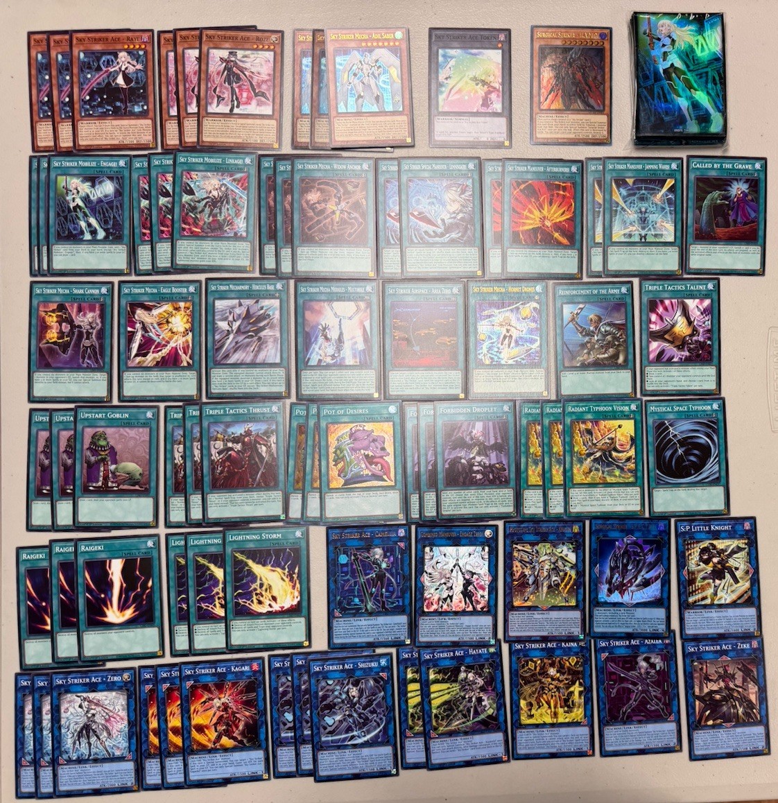 Tournament Ready Sky Striker Deck Core  L26d 77 Cards 70 Sleeves engage ace Zero