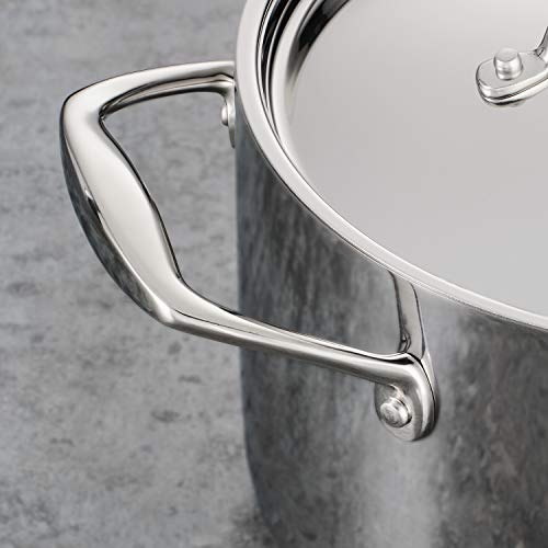 Tramontina Signature Tri Ply Clad Stainless Steel 10 Piece Cookware Set with Lids  Pots and Pans Kitchen Set  Induction Ready  Dishwasher Safe  NSF Certified  Made in Brazil