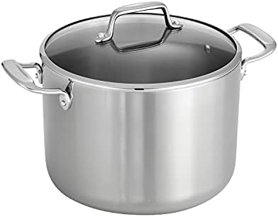 Tramontina Tri Ply Clad Stainless Steel 8 Piece Cookware Set with Glass Lids  Pots and Pans Kitchen Set  Induction Ready  Dishwasher Safe  NSF Certified