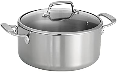 Tramontina Tri Ply Clad Stainless Steel 8 Piece Cookware Set with Glass Lids  Pots and Pans Kitchen Set  Induction Ready  Dishwasher Safe  NSF Certified