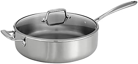 Tramontina Tri Ply Clad Stainless Steel 8 Piece Cookware Set with Glass Lids  Pots and Pans Kitchen Set  Induction Ready  Dishwasher Safe  NSF Certified