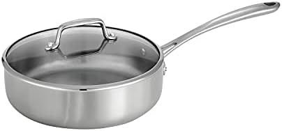 Tramontina Tri Ply Clad Stainless Steel 8 Piece Cookware Set with Glass Lids  Pots and Pans Kitchen Set  Induction Ready  Dishwasher Safe  NSF Certified
