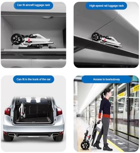 Transport Wheelchair Lightweight Foldable 8 2KG   Travel Chair  Portable Wheelchairs  Adjustable Safety Strap Carbon Steel Frame PU Wheels 16 Inch Seat Width  Support 200lbs White