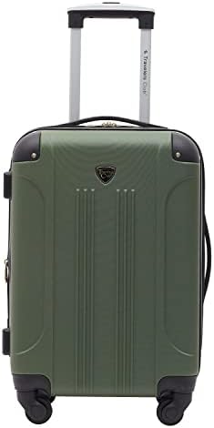 Travelers Club Chicago Hardside Expandable Spinner Luggage  Thyme Green  22 Carry On