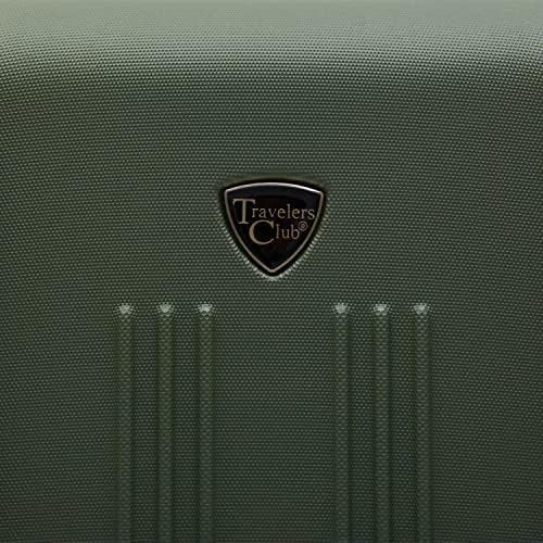 Travelers Club Chicago Hardside Expandable Spinner Luggage  Thyme Green  22 Carry On
