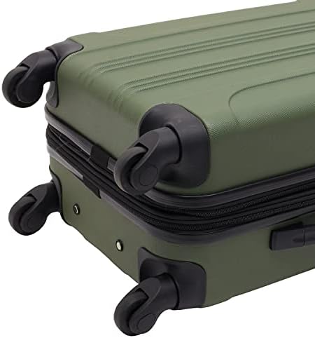 Travelers Club Chicago Hardside Expandable Spinner Luggage  Thyme Green  22 Carry On