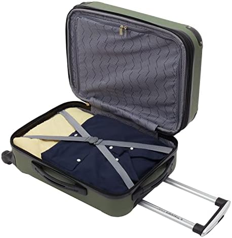 Travelers Club Chicago Hardside Expandable Spinner Luggage  Thyme Green  22 Carry On