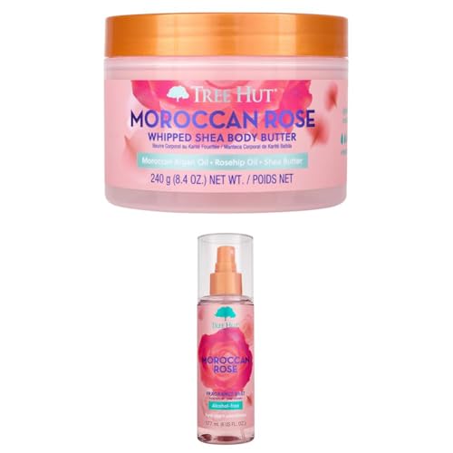 Tree Hut Moroccan Rose Whipped Body Butter & Fragrance Mist Bundle