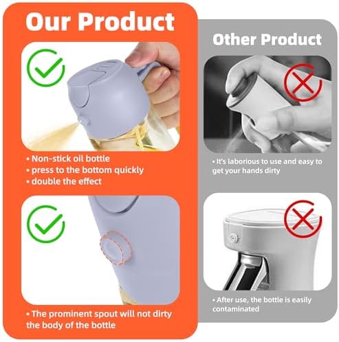 TrendPlain 16oz/470ml Glass Olive Oil Sprayer for Cooking   2 in 1 Olive Oil Dispenser Bottle for Kitchen Gadgets and Air Fryer Accessories  Salad  BBQ   Black