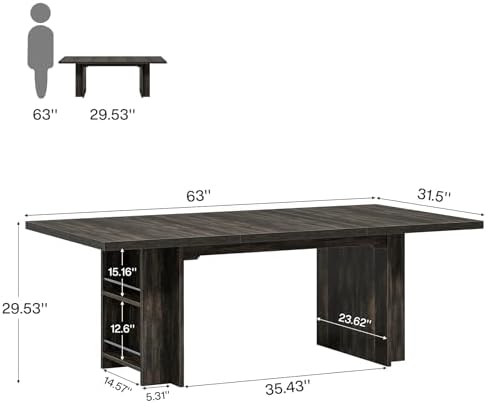 Tribesigns 62 99 Inch Computer Desk  Modern Executive Office Desk  Large Long Writing Table with Storage Shelves for Office  Study Room  Black 