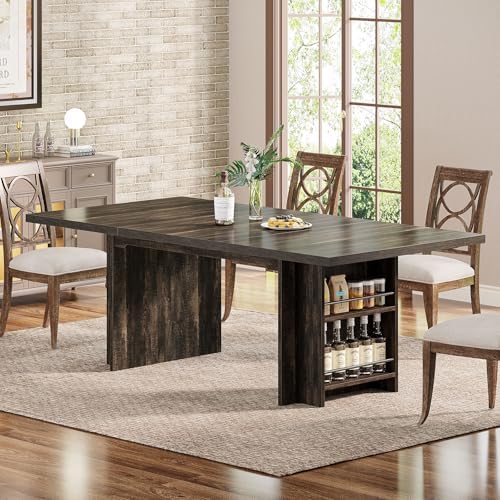 Tribesigns 62 99 Inch Computer Desk  Modern Executive Office Desk  Large Long Writing Table with Storage Shelves for Office  Study Room  Black 
