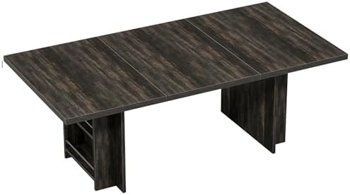 Tribesigns 62 99 Inch Computer Desk  Modern Executive Office Desk  Large Long Writing Table with Storage Shelves for Office  Study Room  Black 