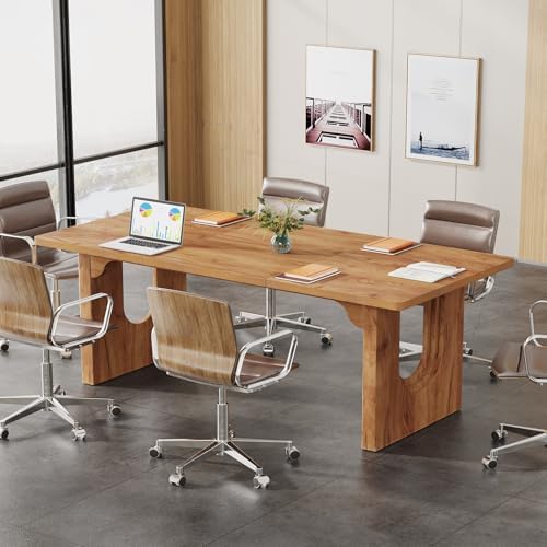 Tribesigns Modern Executive Desk  70 9 Large Office Computer Desk  Conference Table Meeting Room Table  Simple Workstation Business Furniture for Home Office  Brown