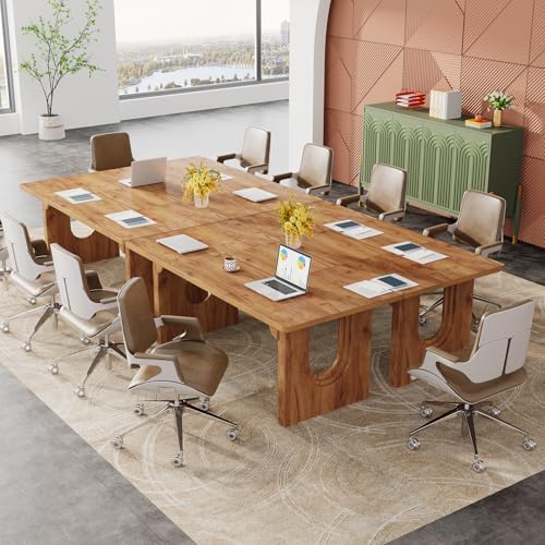 Tribesigns Modern Executive Desk  70 9 Large Office Computer Desk  Conference Table Meeting Room Table  Simple Workstation Business Furniture for Home Office  Brown