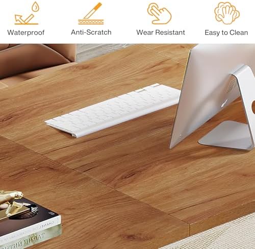 Tribesigns Modern Executive Desk  70 9 Large Office Computer Desk  Conference Table Meeting Room Table  Simple Workstation Business Furniture for Home Office  Brown