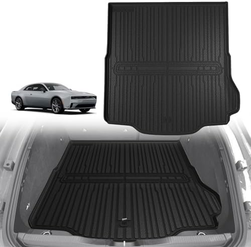 TripleAliners Floor Mats Compatible with Ford Ranger 2024 2025 SuperCrew Accessories All Weather Custom Fit 1st & 2nd Row TPE Truck Floor Liners Black