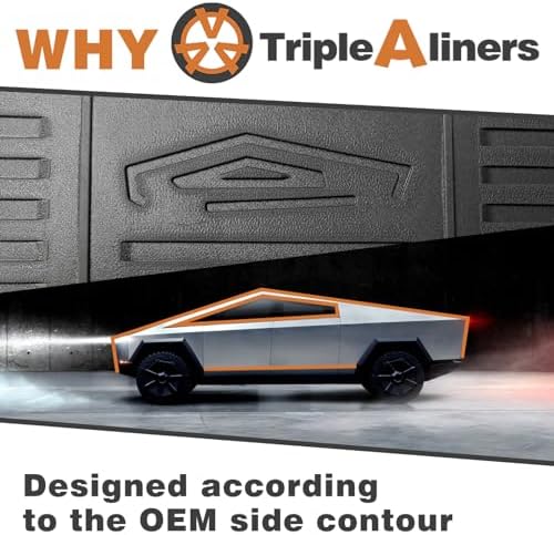 TripleAliners Floor Mats Compatible with Ford Ranger 2024 2025 SuperCrew Accessories All Weather Custom Fit 1st & 2nd Row TPE Truck Floor Liners Black