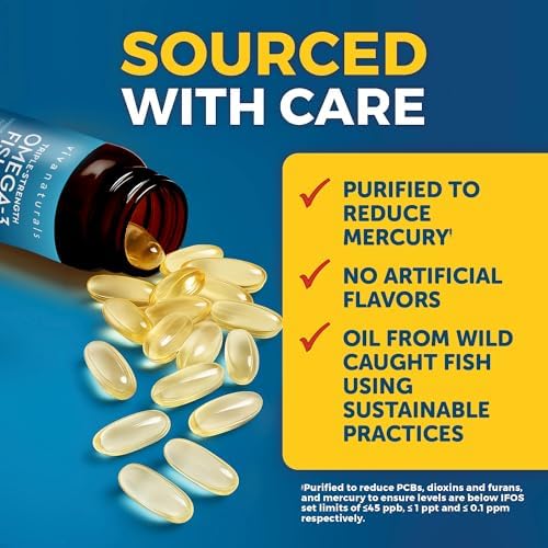 Triple Strength Omega 3 Fish Oil Supplement for Women and Men   2500 mg High Potency  Easy to Absorb Re esterified Triglyceride Form  Pescatarian Friendly DPA EPA DHA Omega 3 Supplement  180 Softgels