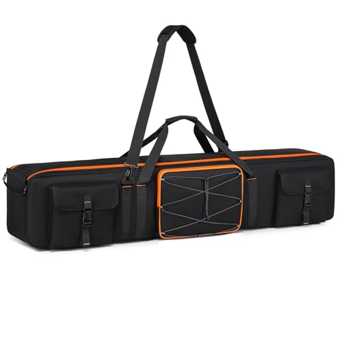 Tripod Carrying Case 50 Inch Tripod Light Stand and Photography Lighting Kit Bag Photo Studio Equipment Large Carrying Bag with 2 Removable Padding for Tripods Monopods Speaker Stands Mic Stand