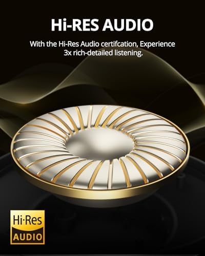 Tronsmart Q20S Hybrid Active Noise Cancelling Headphones  Wireless Over Ear Headphones with Mic  Hi Res Audio  60H Playtime  Deep Bass Custom EQ via App  Comfort Fit  for Travel Home Office