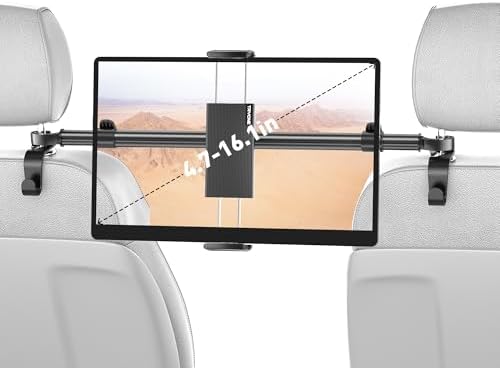 Tryone Car Tablet Holder Mount for iPad  Headrest Tablet Stand for Car Back Seat Compatible with iPad Pro Air Mini   Galaxy Tab   Kindle Fire HD   Switch OLED or Other 4 7 16 1 Devices
