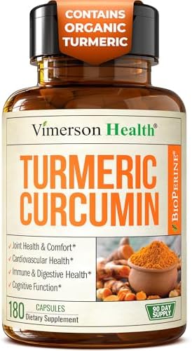 Turmeric Curcumin Supplement with Black Pepper Extract   High Potency Organic Turmeric 1200mg & 95  Curcuminoids for Joint & Digestive Health   Joint Support Supplement   60 Vegan Curcuma Capsules