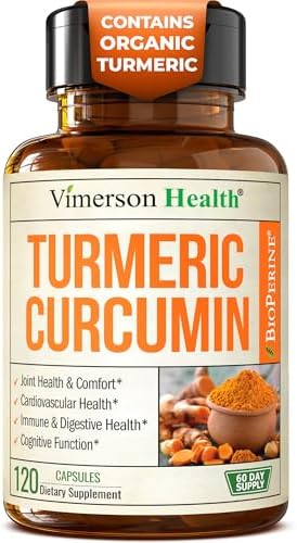 Turmeric Curcumin Supplement with Black Pepper Extract   High Potency Organic Turmeric 1200mg & 95  Curcuminoids for Joint & Digestive Health   Joint Support Supplement   60 Vegan Curcuma Capsules